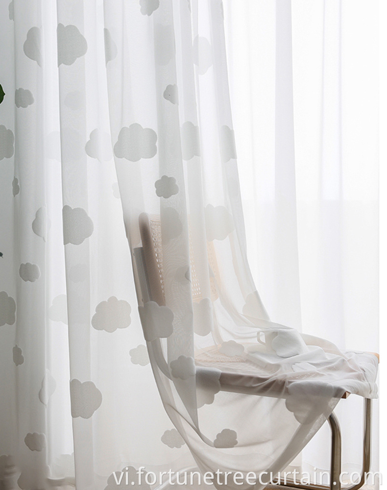Embroidery Tulle Sheer Curtain Fabric